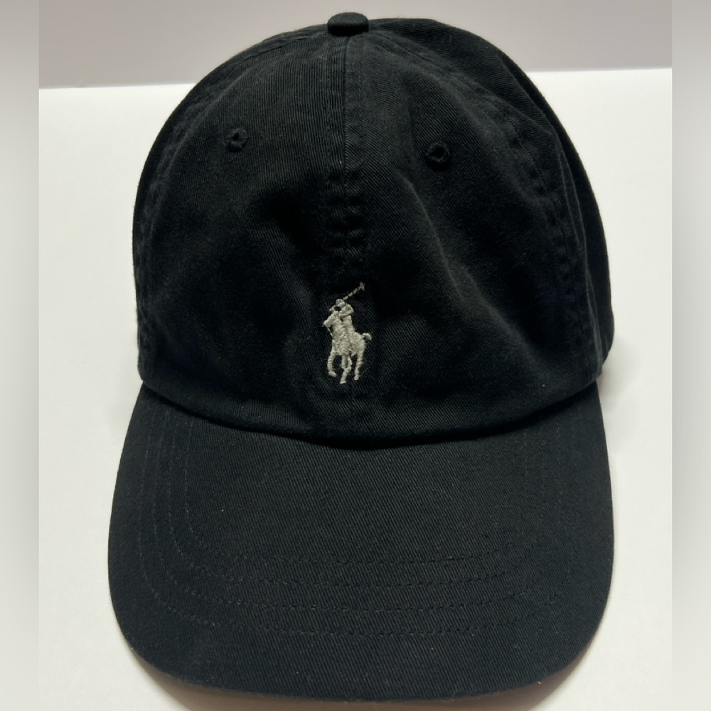 Polo Ralph Lauren Black Cap with Gray Pony